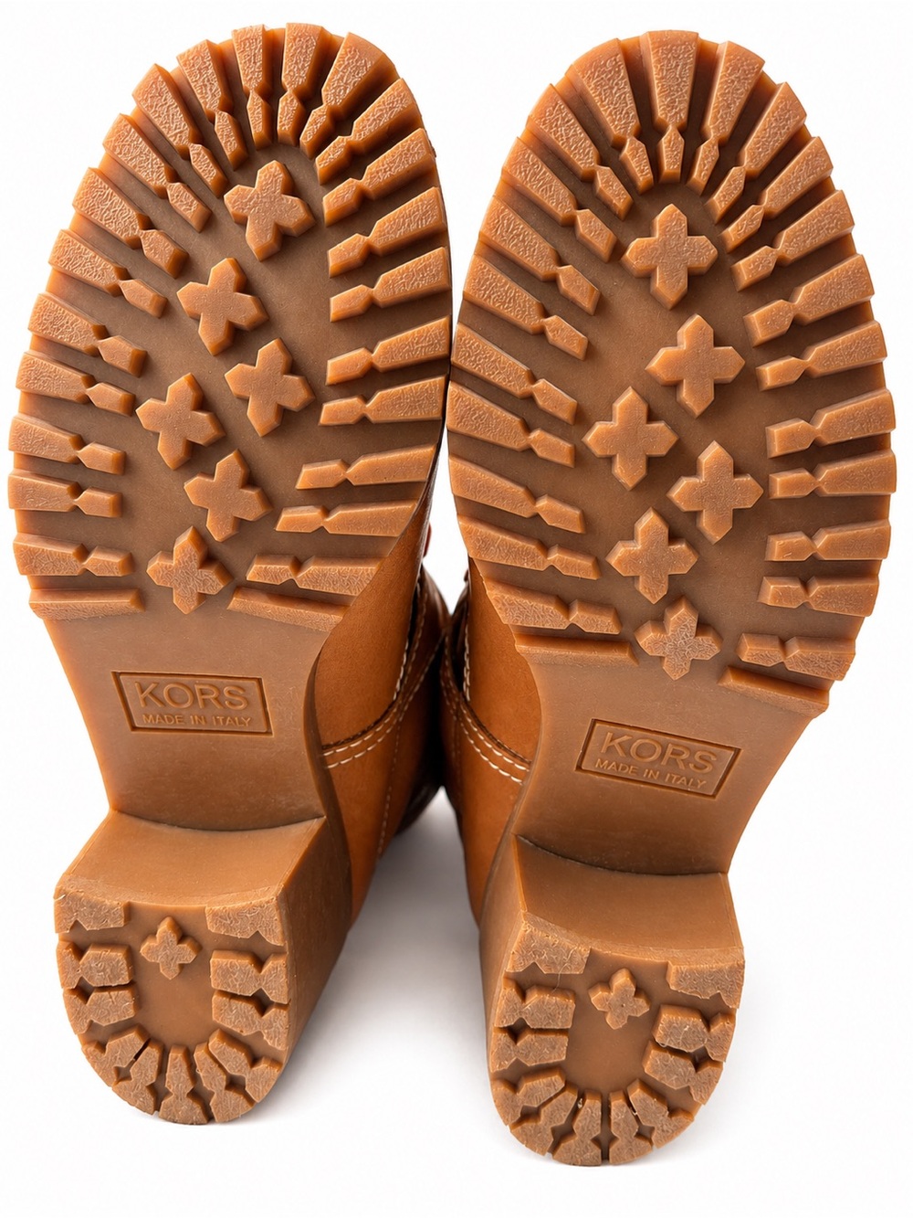 Michael Kors Cognac Leather Moto Ankle Boots | Block Heel | Buckle Detail - Picture 7 of 7
